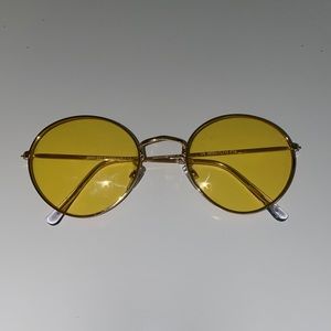 round yellow sunglasses
